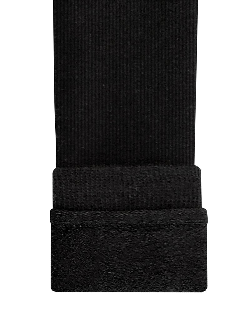 Denokids Long Lenght Thick Cotton Black Leggings - Image 3